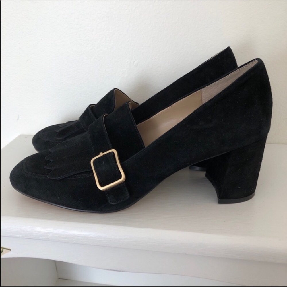 Vince Camuto Giuliann Black Suede Heels